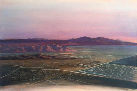 Breathtaking Valley White Modern Wood Framed Art Print with Double Matting by Dean, Bruce