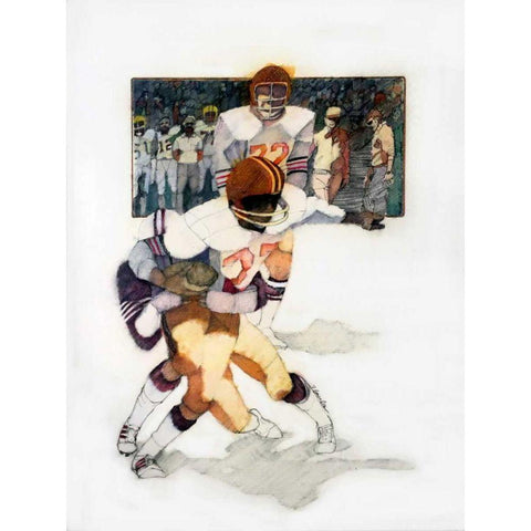 The Tackle Black Modern Wood Framed Art Print by Dean, Bruce