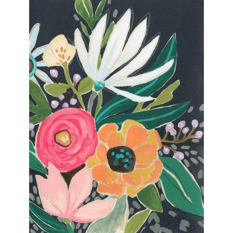 Garden Interlude I Black Modern Wood Framed Art Print with Double Matting by Vess, June Erica