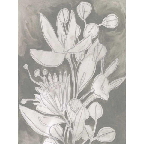 Spectral Blooms I White Modern Wood Framed Art Print by Vess, June Erica