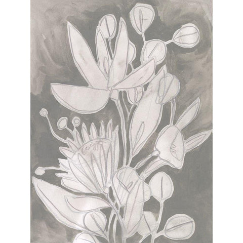 Spectral Blooms I White Modern Wood Framed Art Print by Vess, June Erica