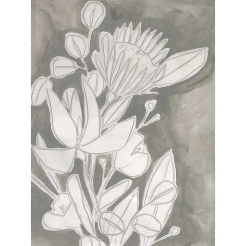 Spectral Blooms II Gold Ornate Wood Framed Art Print with Double Matting by Vess, June Erica