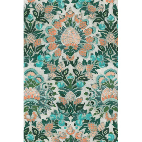Verdant Tapestry III Black Modern Wood Framed Art Print by Vess, June Erica
