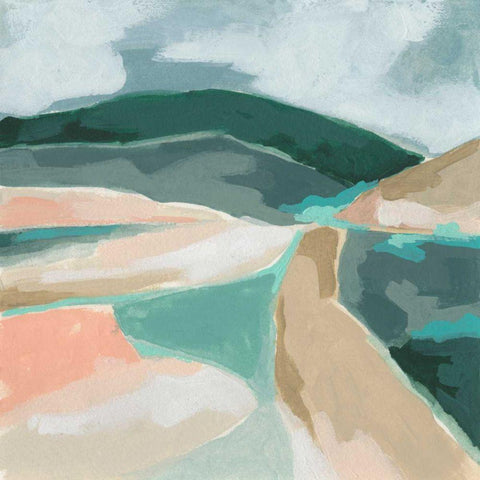 Marble Valley II White Modern Wood Framed Art Print by Vess, June Erica