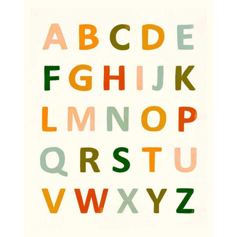 ABC 123 I Black Modern Wood Framed Art Print with Double Matting by Borges, Victoria