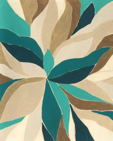 Colorblock Blossom I White Modern Wood Framed Art Print with Double Matting by Vess, June Erica
