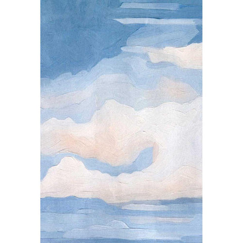 The Clouds I Black Modern Wood Framed Art Print with Double Matting by Caroline, Emma