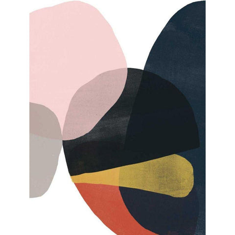 Layer Cycle I Black Modern Wood Framed Art Print by Vess, June Erica