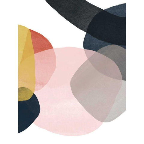 Layer Cycle III Black Modern Wood Framed Art Print with Double Matting by Vess, June Erica