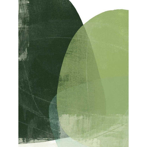 Verdant Arc I Black Modern Wood Framed Art Print with Double Matting by Vess, June Erica