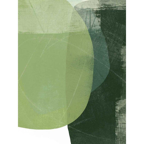 Verdant Arc II White Modern Wood Framed Art Print by Vess, June Erica