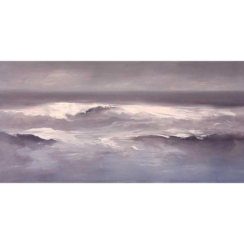 Gentle Seas Black Modern Wood Framed Art Print by Finch, Sheila