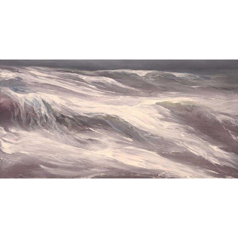 Unsettled Seas Black Modern Wood Framed Art Print by Finch, Sheila