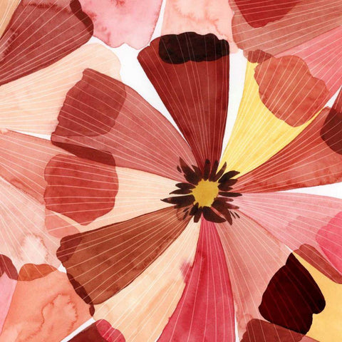 Elementary Flora II White Modern Wood Framed Art Print by Popp, Grace