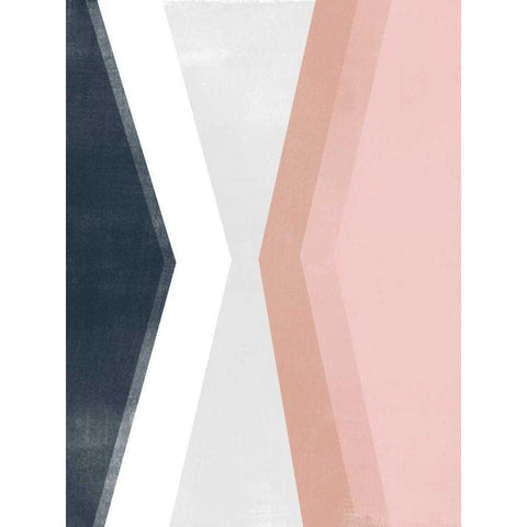 Casual Angle II White Modern Wood Framed Art Print by Vess, June Erica