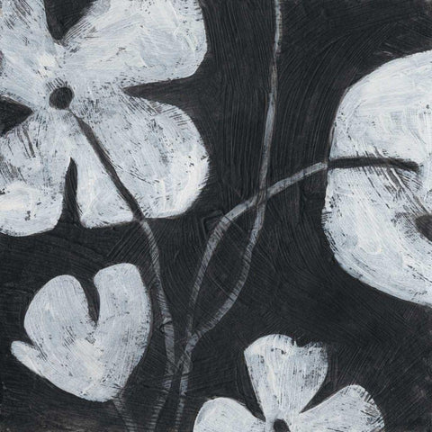 Monochrome Meadow II Black Modern Wood Framed Art Print by Vess, June Erica