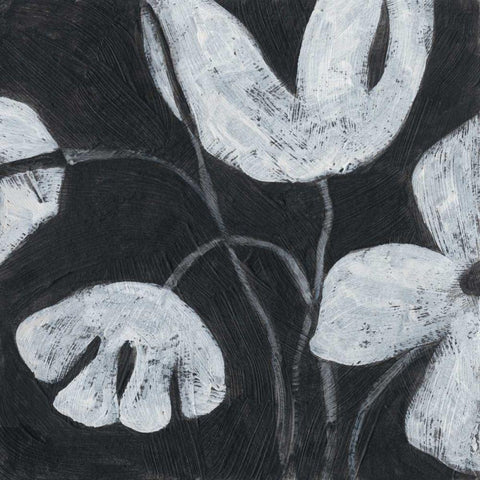 Monochrome Meadow III White Modern Wood Framed Art Print by Vess, June Erica