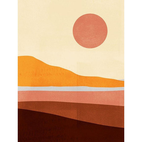 Sunseeker Landscape I Black Modern Wood Framed Art Print with Double Matting by Borges, Victoria