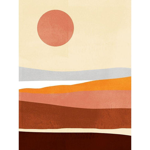 Sunseeker Landscape II Black Modern Wood Framed Art Print with Double Matting by Borges, Victoria