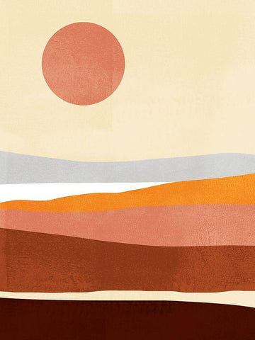 Sunseeker Landscape II Black Ornate Wood Framed Art Print with Double Matting by Borges, Victoria