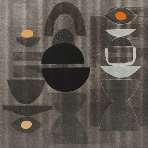 Seeing Monotype Black Ornate Wood Framed Art Print with Double Matting by Delamater, Rob