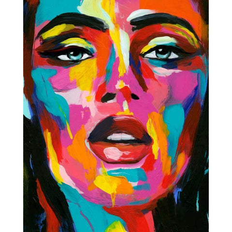 Prismatic Pout II Black Modern Wood Framed Art Print with Double Matting by Warren, Annie