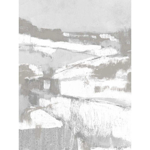 Neutral Fields I Gold Ornate Wood Framed Art Print with Double Matting by Goldberger, Jennifer