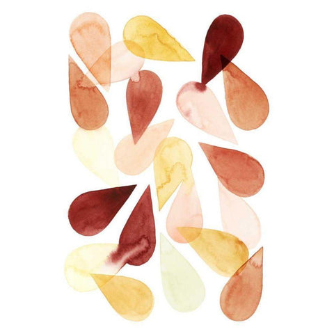 Falling Petals I Gold Ornate Wood Framed Art Print with Double Matting by Popp, Grace