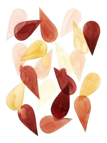 Falling Petals II Black Ornate Wood Framed Art Print with Double Matting by Popp, Grace