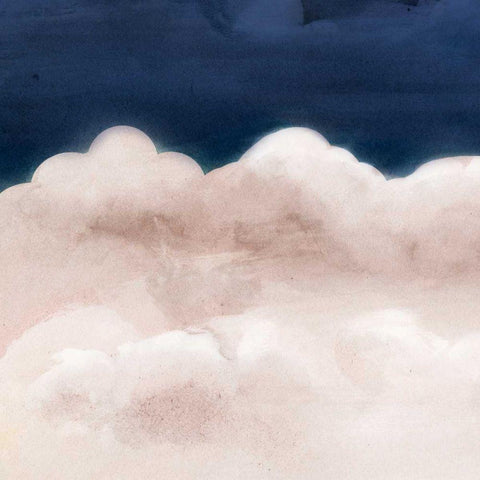 Cloudy Night III Black Modern Wood Framed Art Print by Studio W