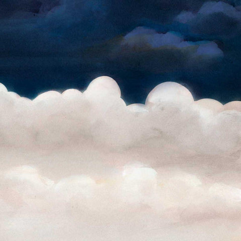 Cloudy Night IV White Modern Wood Framed Art Print by Studio W