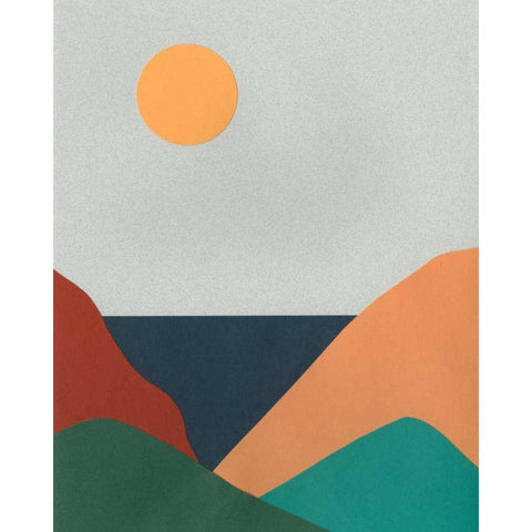 Madera Heat II Black Modern Wood Framed Art Print with Double Matting by Moore, Regina