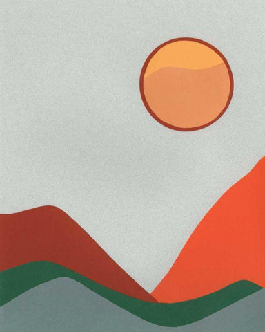 Madera Heat III White Modern Wood Framed Art Print with Double Matting by Moore, Regina