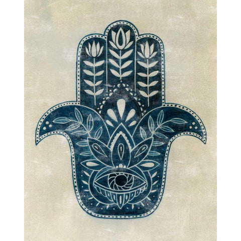 Day Eye Hamsa II Black Modern Wood Framed Art Print with Double Matting by Popp, Grace