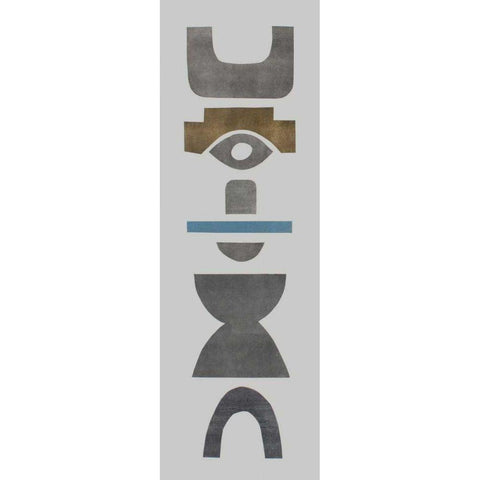 Neutral Totems V Gold Ornate Wood Framed Art Print with Double Matting by Delamater, Rob