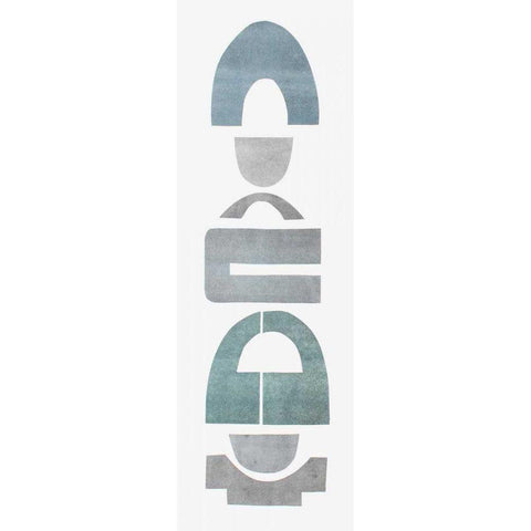 Neutral Totems VII Black Modern Wood Framed Art Print with Double Matting by Delamater, Rob
