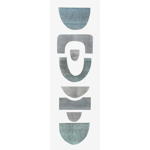 Neutral Totems VIII Black Modern Wood Framed Art Print with Double Matting by Delamater, Rob