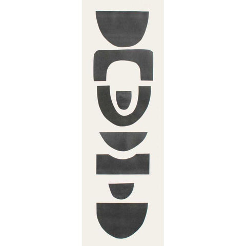 Neutral Totems X Black Modern Wood Framed Art Print by Delamater, Rob