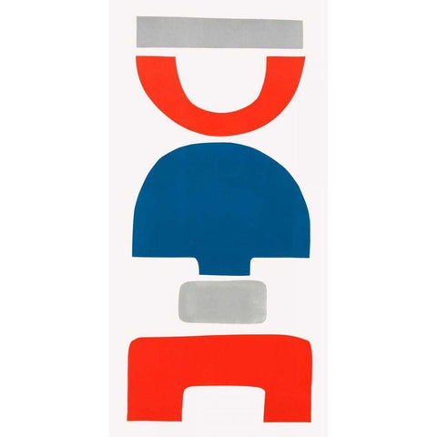 Primary Tribal Shapes VII Black Modern Wood Framed Art Print by Delamater, Rob