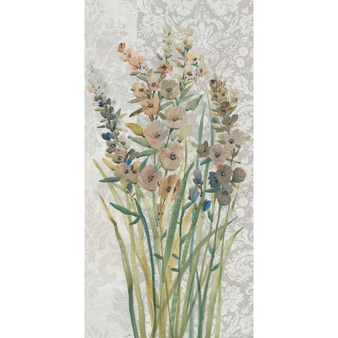 Patch of Wildflowers I Gold Ornate Wood Framed Art Print with Double Matting by OToole, Tim