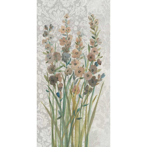 Patch of Wildflowers II Black Modern Wood Framed Art Print with Double Matting by OToole, Tim