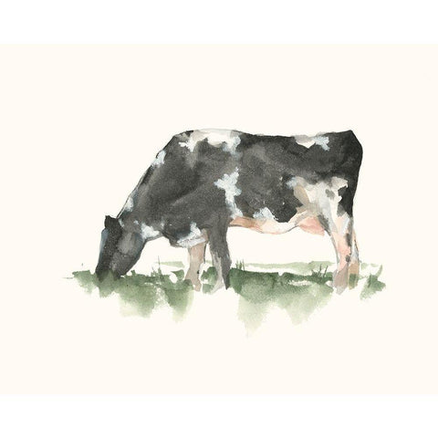 Grazing Farm Animal II White Modern Wood Framed Art Print by Harper, Ethan