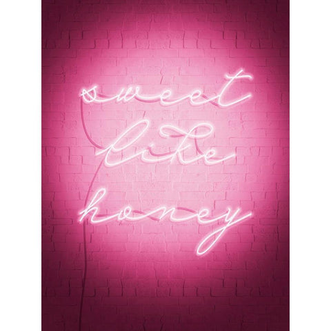 Sweet Neon II Black Modern Wood Framed Art Print with Double Matting by Popp, Grace