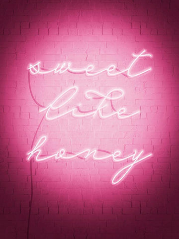 Sweet Neon II White Modern Wood Framed Art Print with Double Matting by Popp, Grace