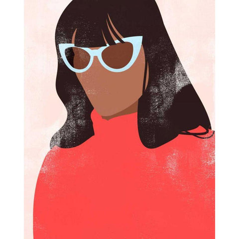 Shades I White Modern Wood Framed Art Print by Popp, Grace