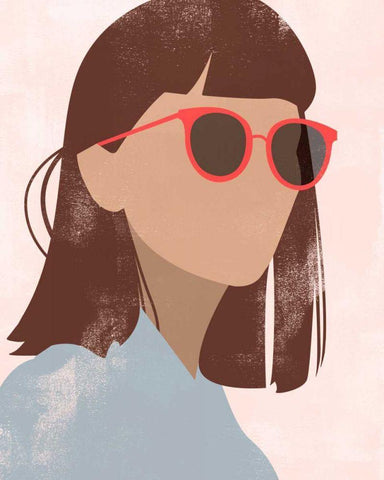 Shades II Black Ornate Wood Framed Art Print with Double Matting by Popp, Grace