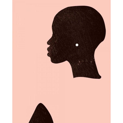 Pink Silhouette I White Modern Wood Framed Art Print by Parker, Jennifer Paxton