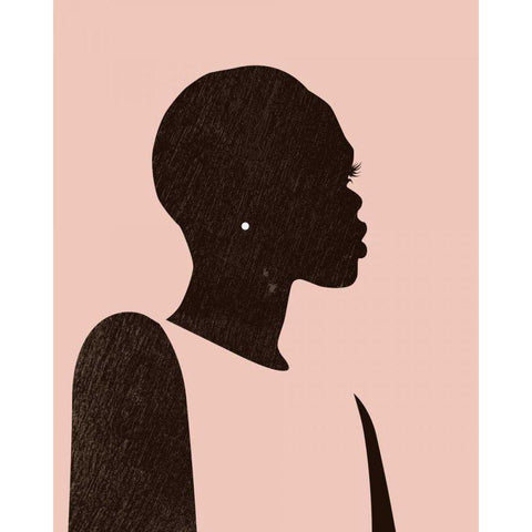 Pink Silhouette II White Modern Wood Framed Art Print by Parker, Jennifer Paxton