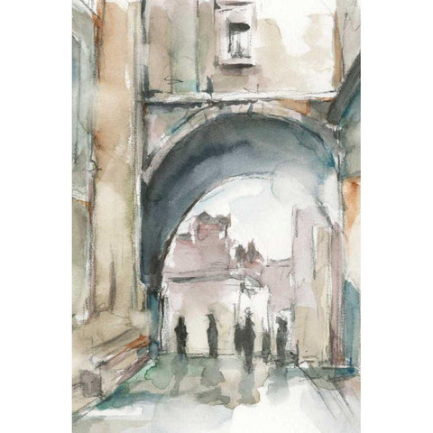 Watercolor Arch Studies II Black Modern Wood Framed Art Print with Double Matting by Harper, Ethan