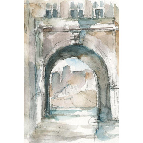 Watercolor Arch Studies IV Black Modern Wood Framed Art Print with Double Matting by Harper, Ethan